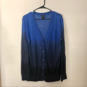 Ann Taylor Blue Ombré Cardigan / Sweater
